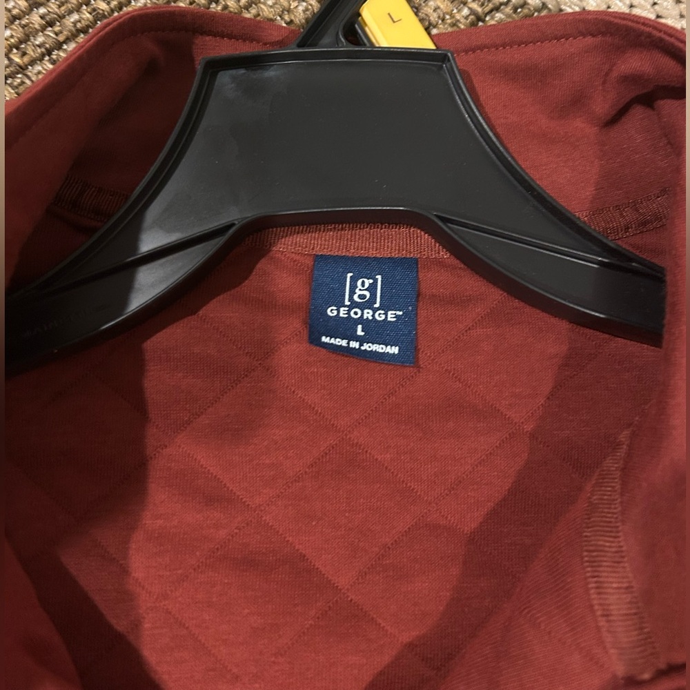 George Quilted Pullover in Rust - Picture 4 of 4